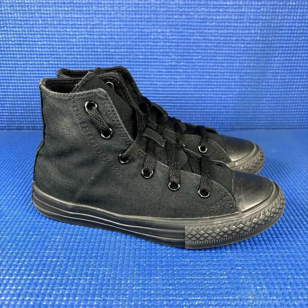 🔴 CONVERSE ALL STAR CHUCK TAYLOR Kids-Boys Size 13 Black Hi-Top Shoes 3S121